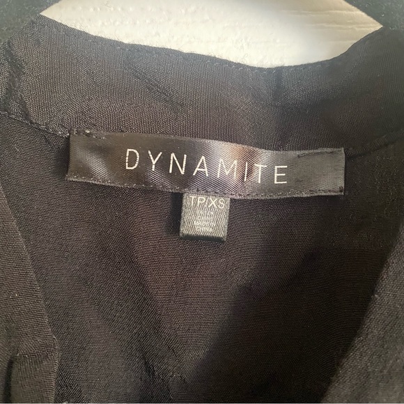 DYNAMITE BLACK DRESS WITH BELT - Picture 7 of 8